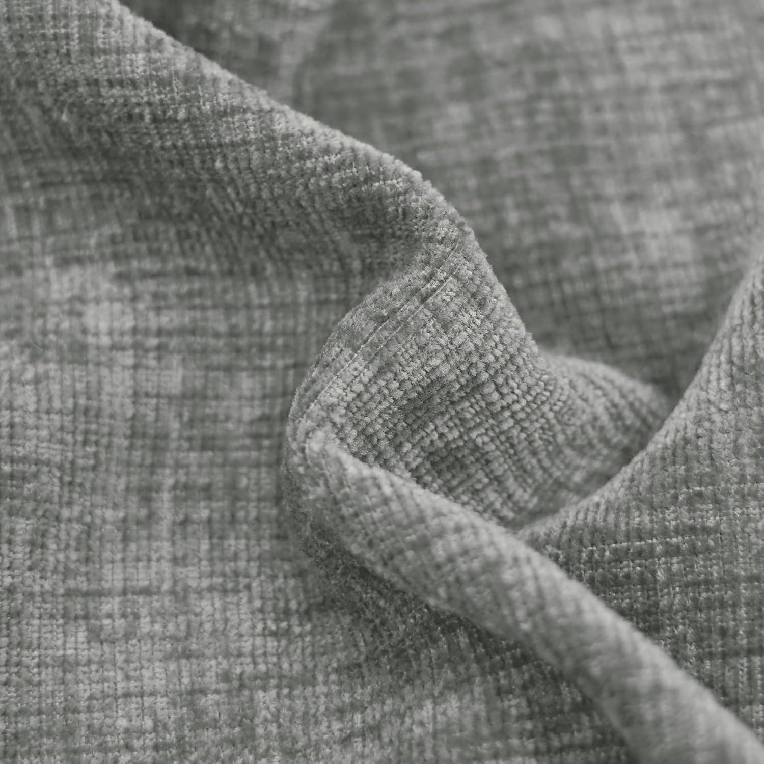 CaliTime Throw Pillow Covers Decorative 22 X 22 Inches Pack of 2 Cozy Solid Dyed Soft Chenille Cushion Cases with Pom Poms for Couch Sofa Bed Living Room Home Medium Grey