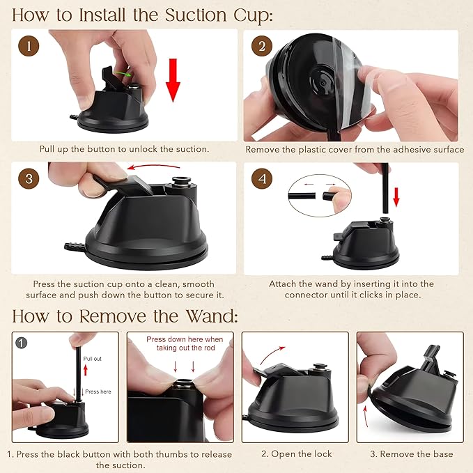 Interactive Suction Cup Cat Toy for Indoor Cat, Long Tail Feather Bird, Spring Wire Suctions to Ground, Hands Free Bird Simulation Cat Toy Wand Set that Sticks to Floor, Feathers & Bells