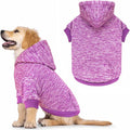 Dog Sweaters for Small Dogs Hoodie Fleece Dog Sweater Soft Clothes Sweatshirt with Pocket Hoodie for Small Dogs Puppy Sweater(Purple&S)