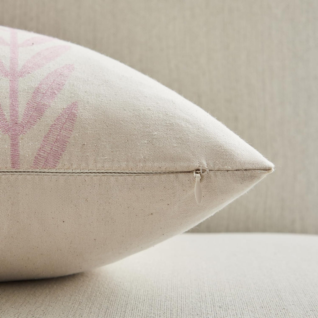 100% Cotton Farmhouse Leaves Throw Pillow Covers Set of 2, 20x20 Inch Mixed Pink Pastoral Decorative Print Cushion Covers for Sofa Bed Living Room Home Decor