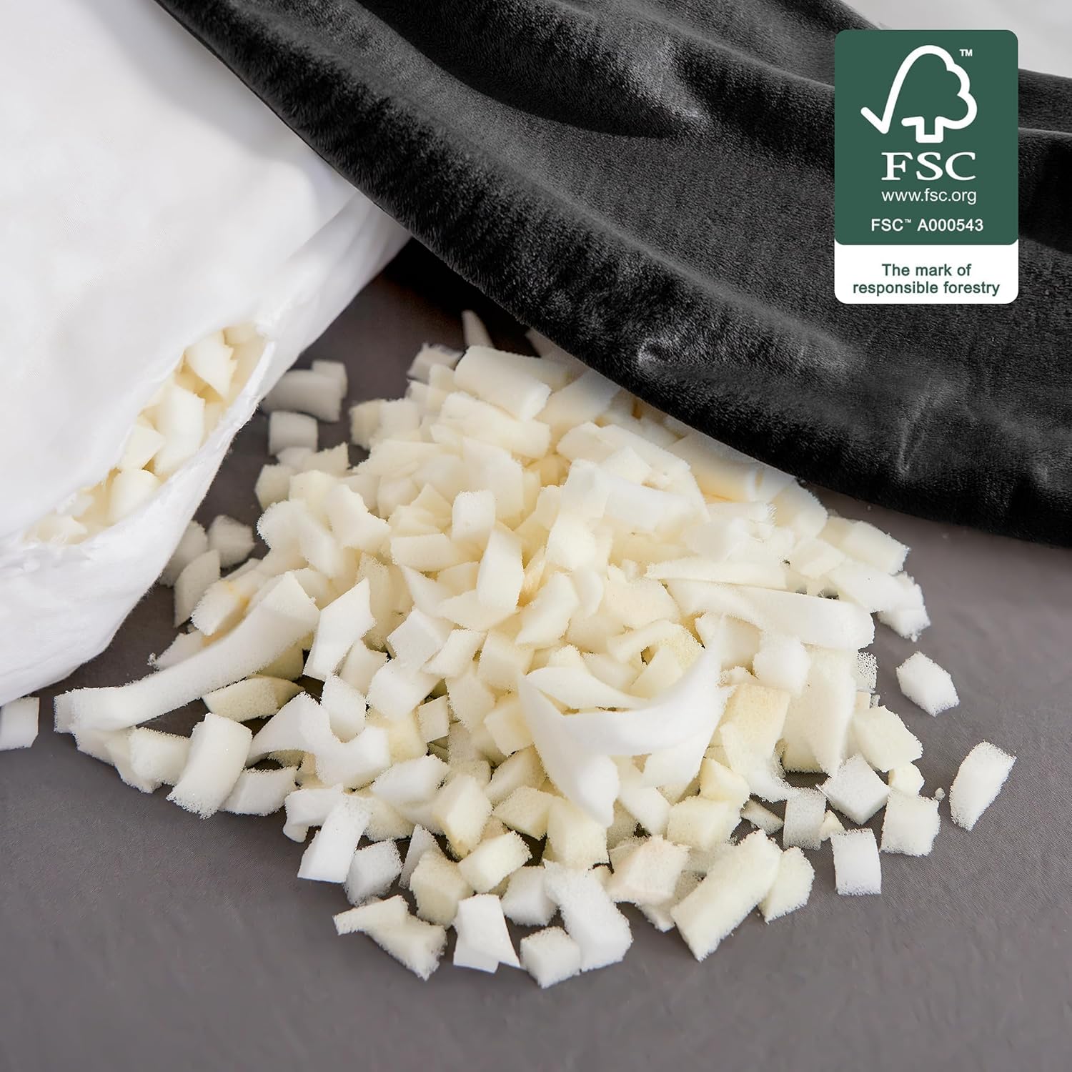 SyMax 7.8"x60" Body Pillow for Queen Bed, Bolster w/Removable Polyester Cover, Headboard Gap Filler Pillow, Black