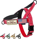 Annchwool No Pull Dog Harness with Soft Padded Handle,Reflective Strip Escape Proof and Quick Fit to Adjust Dog Harness,Easy for Training Walking for Small & Medium and Large Dogs(Red,XL)