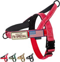 Annchwool No Pull Dog Harness with Soft Padded Handle,Reflective Strip Escape Proof and Quick Fit to Adjust Dog Harness,Easy for Training Walking for Small & Medium and Large Dogs(Red,S)