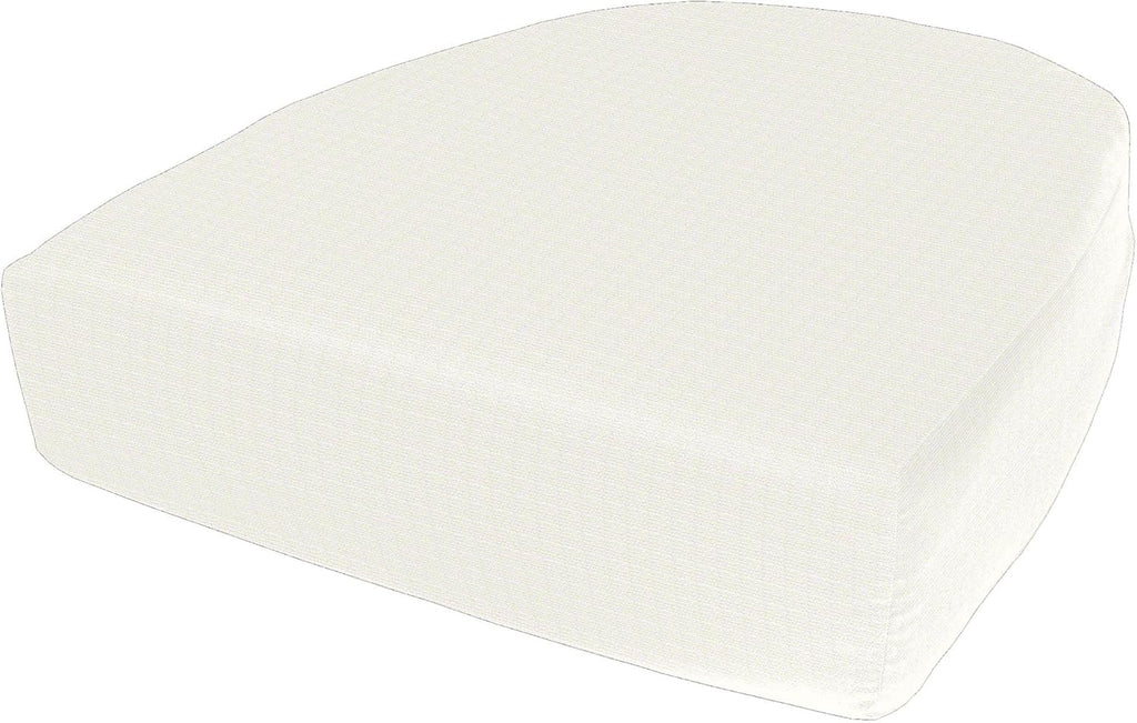 Cushion Source Rounded Back Seat Cushion, 19.5" x 20" x 5" deep Indoor and Outdoor Durable seat Cushion Made with Fade Resistant Sunbrella Fabric, Hidden Zipper, Sunbrella Canvas White