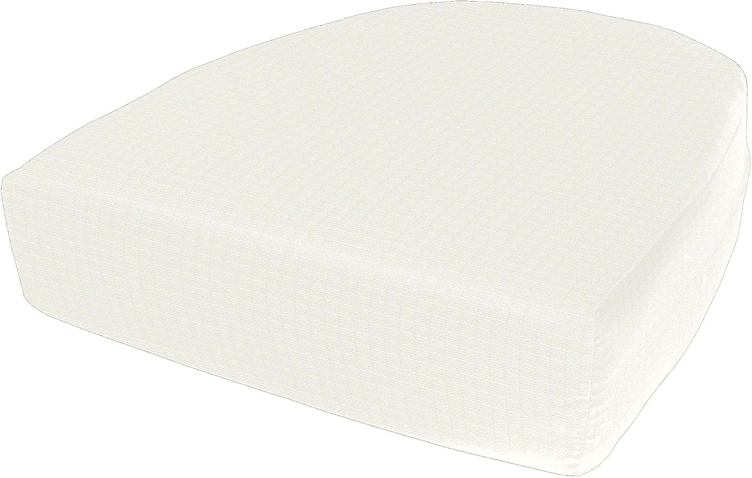 Cushion Source Rounded Back Seat Cushion, 19.5" x 20" x 5" deep Indoor and Outdoor Durable seat Cushion Made with Fade Resistant Sunbrella Fabric, Hidden Zipper, Sunbrella Canvas White