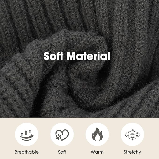 Dog Sweater for Large Size Dogs, XL Dog Turtleneck Sweaters Short Sleeves Solid Color, Soft Winter Warm Knitwear for Dogs Outdoor Playing, Christmas Thanksgiving