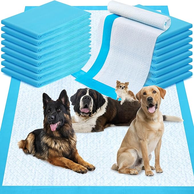 Pee Pads for Dogs 36"x48", Puppy Pads Extra Large, Disposable Thicken Pet Training Pads for Cats Doggie Rabbits, Incontinence Underpads Ultra Absorbent & Quick-Dry, Leakproof Potty Pads (100)