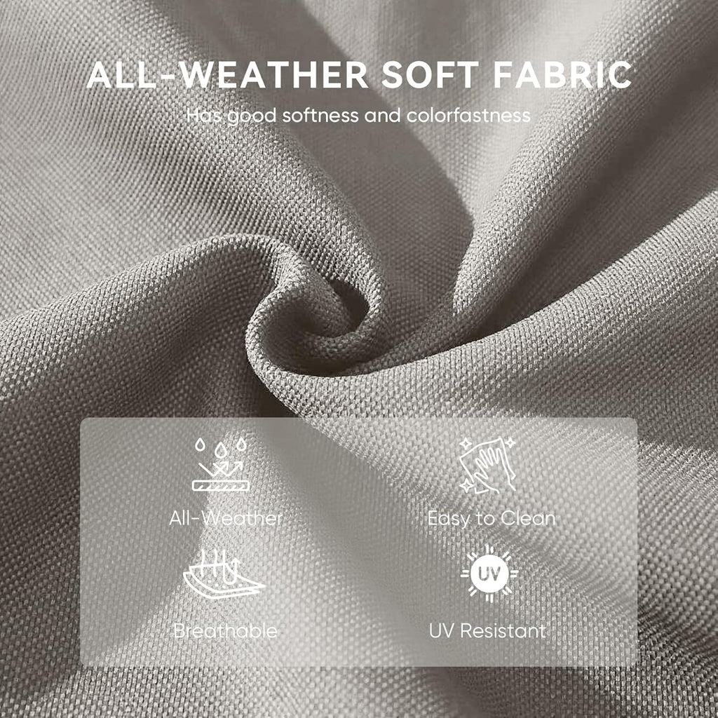 Outdoor Rattan Chair Cushions 2 Packs - Outside Durable Thick Replacement Back and Seat Cushion 22x24 with Zipper Cover for Patio Glider Rocking Chairs Loveseat Couch – Beige/Regular