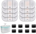 8 Replacement Filters + 8 Sponges Cat Water Fountain Filters Compatible with PETLIBRO Capsule Pet Water Fountain: PLWF002, 71oz/2.1L Ultra Quiet-BPA-Free