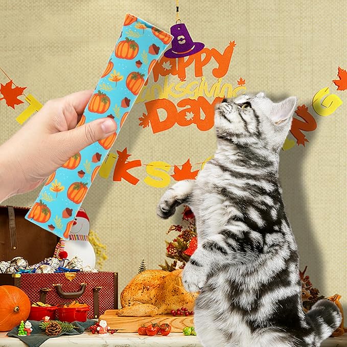 KOOLTAIL Cat Catnip Toys for Thanksgiving, 3 Pack Durable Soft Kicker Toy Filled with Natural Catnip, Interactive Bite Resistant Chew Teeth Cleaning Gift for Indoor Cats Kitten