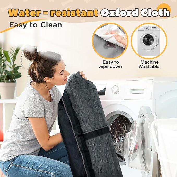 71x59x26 Inches Puppy Playpen with Gate, Dog Playpen for Puppies or Small Dogs, Sturdy Safety Dog Fence Pet Playpen with Thickened Fabric, High-Strength Nylon Wire Mesh for Indoor & Outdoor,Washable