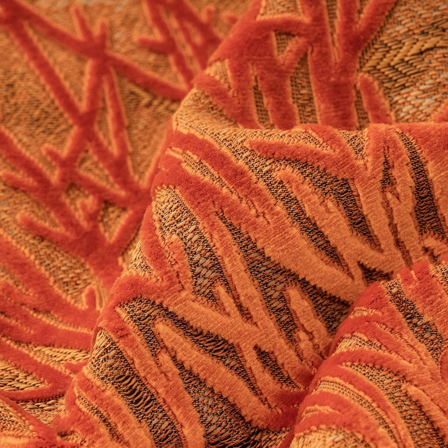 Yangest Burnt Orange Twigs Throw Pillow Cover Branches Velvet Cushion Case Neutral Pillowcase for Sofa Couch Bedroom Living Room Home Decor,18x18 Inch