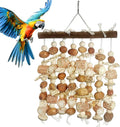 PINVNBY Large Parrot Toys Natural Nuts Corn Cob Wooden Chewing Tearing Toy for African Grey Macaws Amazon Cockatoos Eclectus Conures Cockatiels Cockatoo and Large Medium Birds (Natural)