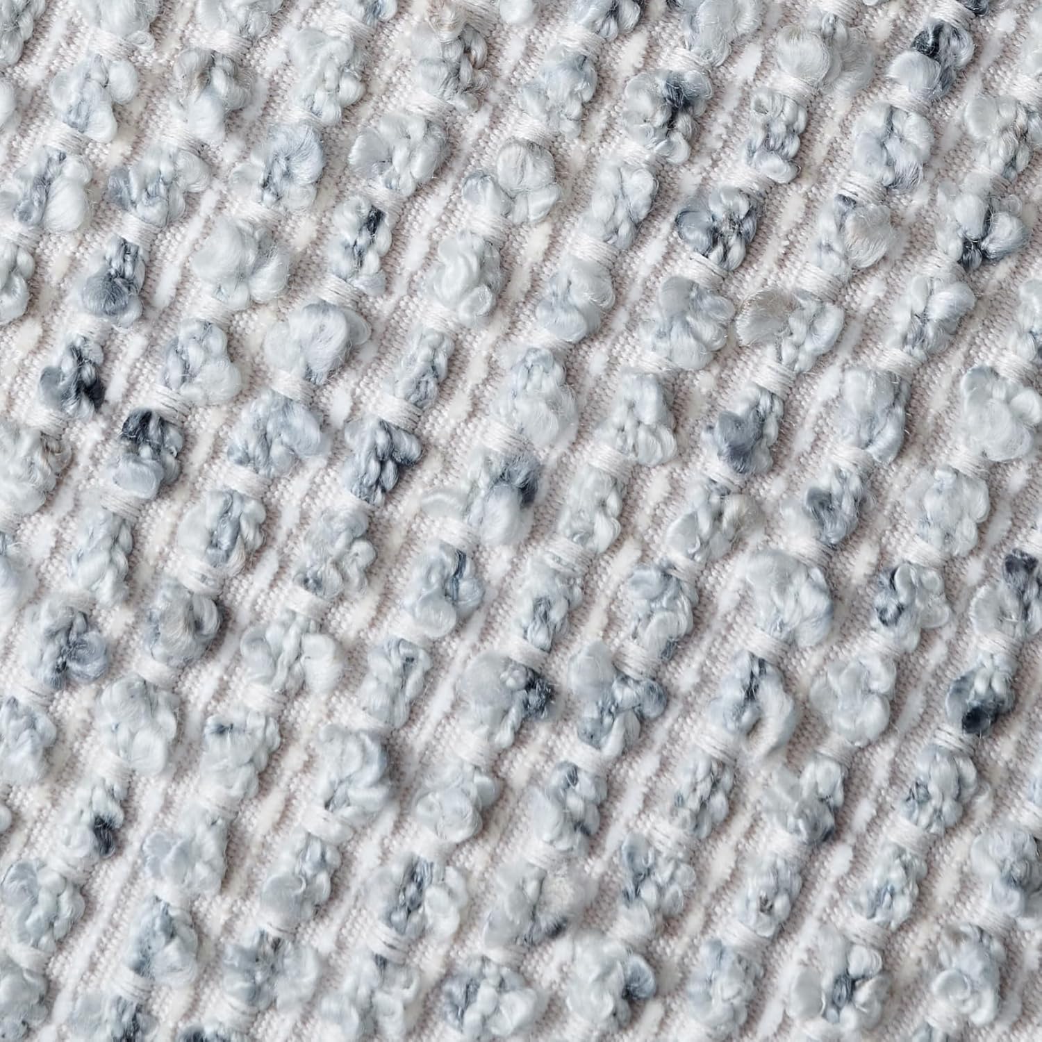 Striped Throw Pillow Covers 18x18 Set of 2 Blue Textured Boucle Chic Morden Boho Accent Farmhouse Square Decorative Couch Pillow Covers for Home Decor Bed Sofa Living Room