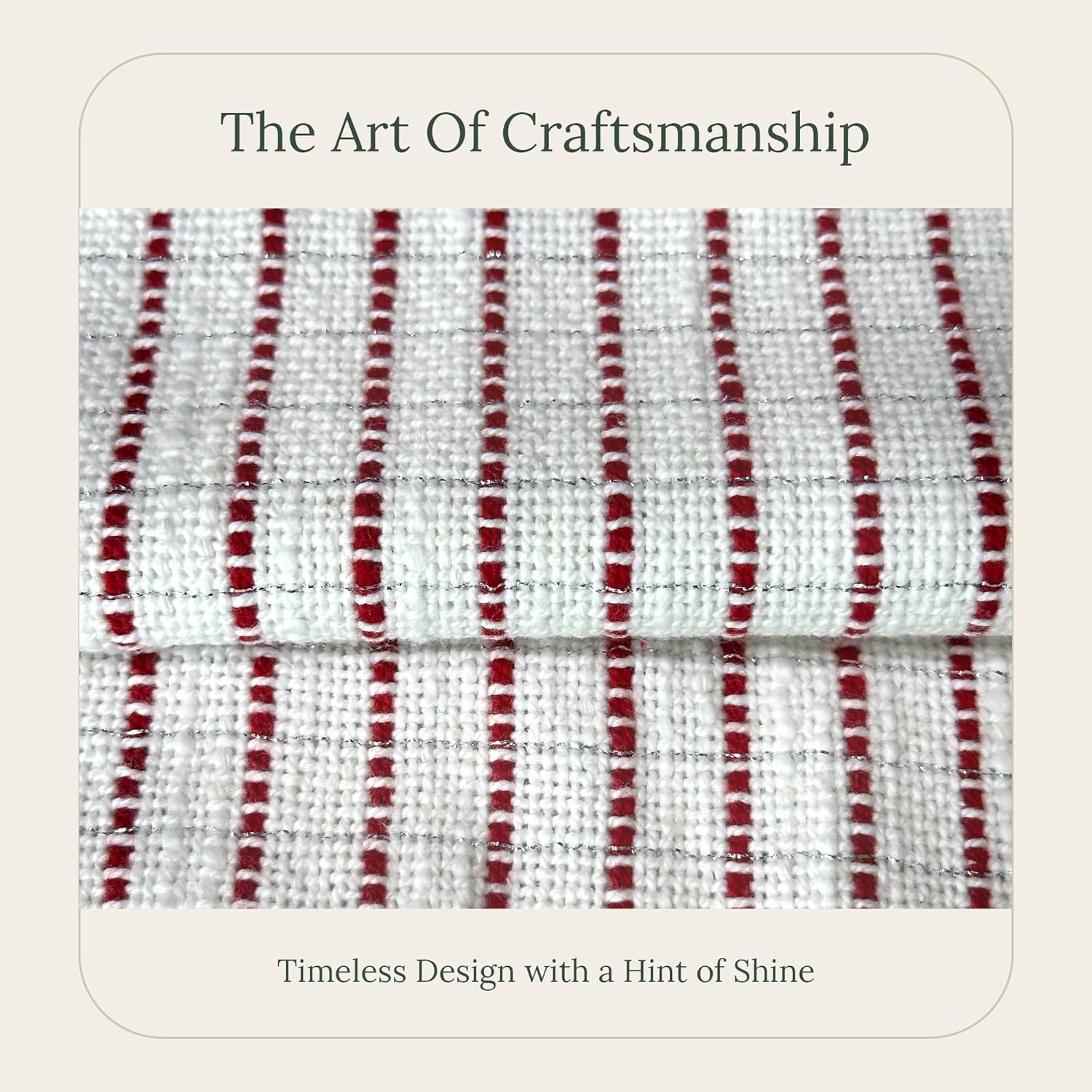 SanVia Fireside Premium Cotton Throw Pillow Covers, 20 x 20 Inches, Luxury Holiday Themed Handwoven Couch Pillow Covers, Hidden Zipper, Elegant Home Décor, Insert Not Included