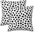 White and Black Spot Throw Pillow Covers Set of 2 Polka Dot Pillow Covers 20x20 Inch Modern Farmhouse Home Decorative Pillow Cases Cushion Cover for Sofa Living Room Office