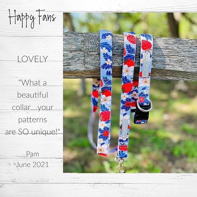 Lucky Love Dog - Adjustable Dog Collar with Easy Click Buckle for Small to Large Ones, Durable, & Comfortable for Male & Female Dogs, Pet Collar for Puppies & Adult Dogs - Sweet Berry, Small