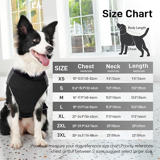 Warm Fleece Dog Coats for Small Dogs,D-Rings Waterproof Puppy Jacket for Cold Winter,Black S