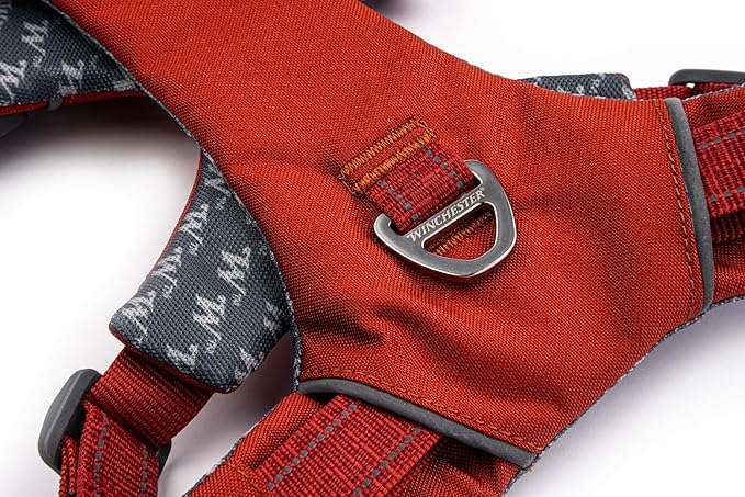 Winchester Pet No-Pull Adjustable Soft Padded Dog Vest Harness with Reflective Stitching, Ketchup, Medium