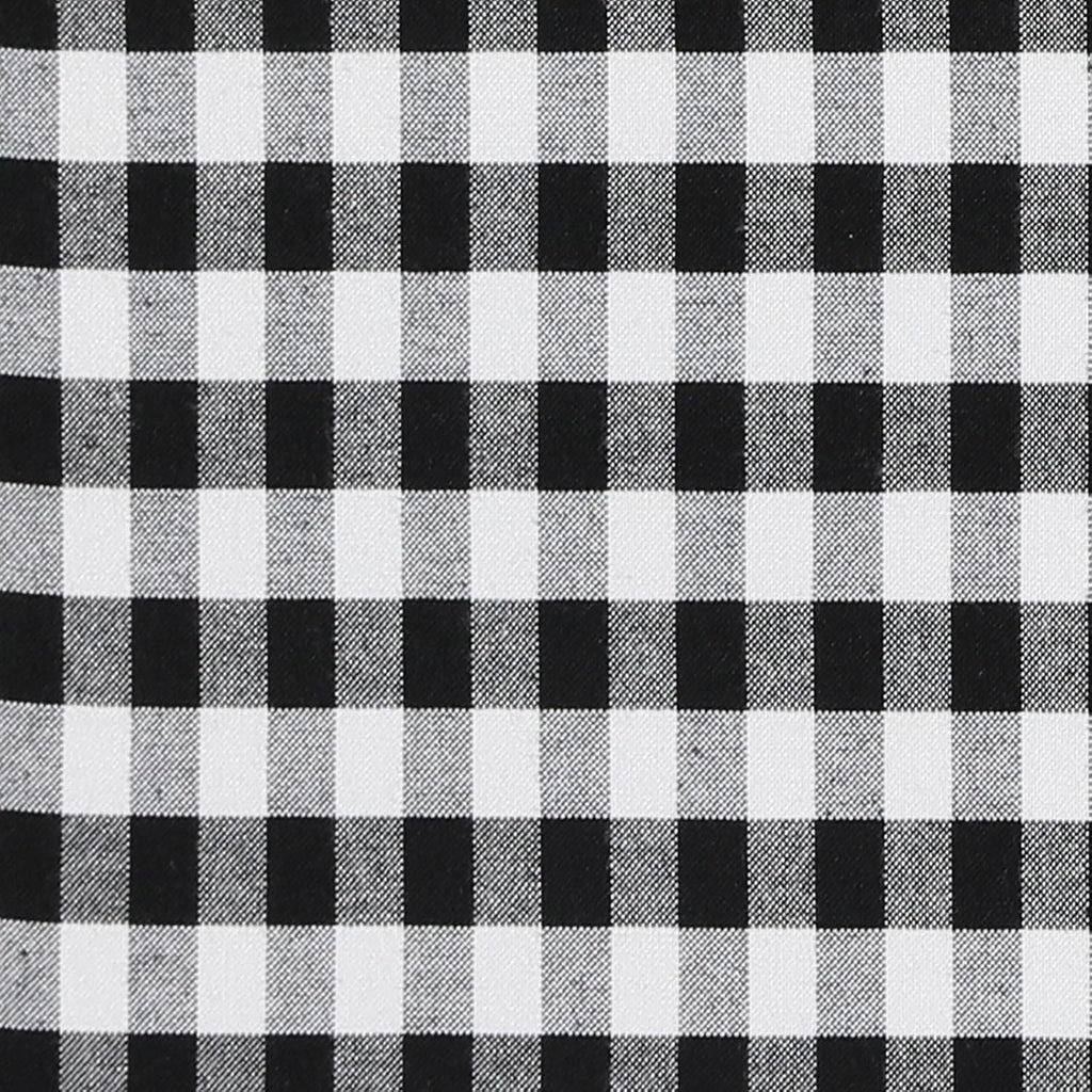 AAAAAcessories D-Shaped Chair Cushions, 2" Thick Dining Chair Pads with Ties and Removable, Machine-Washable Cover, 17" x 16", Checkered Black/White