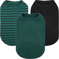 3 Pack Dog Fleece Sweater -Green-XS,Stretchy Pullover Vest | Warm Sweatshirt for Puppy Homewear,Soft Winter Shirt,Layering Under Jackets,Holiday Season Dog Clothes