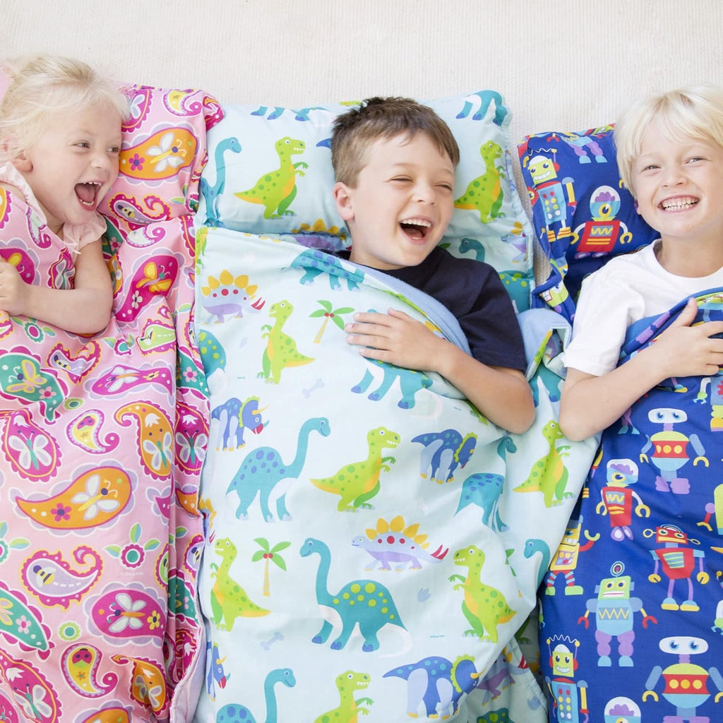 Wildkin Kids Microfiber Nap Mat – Soft Sleep Mat with Pillow, Ideal for School & Travel - Heroes