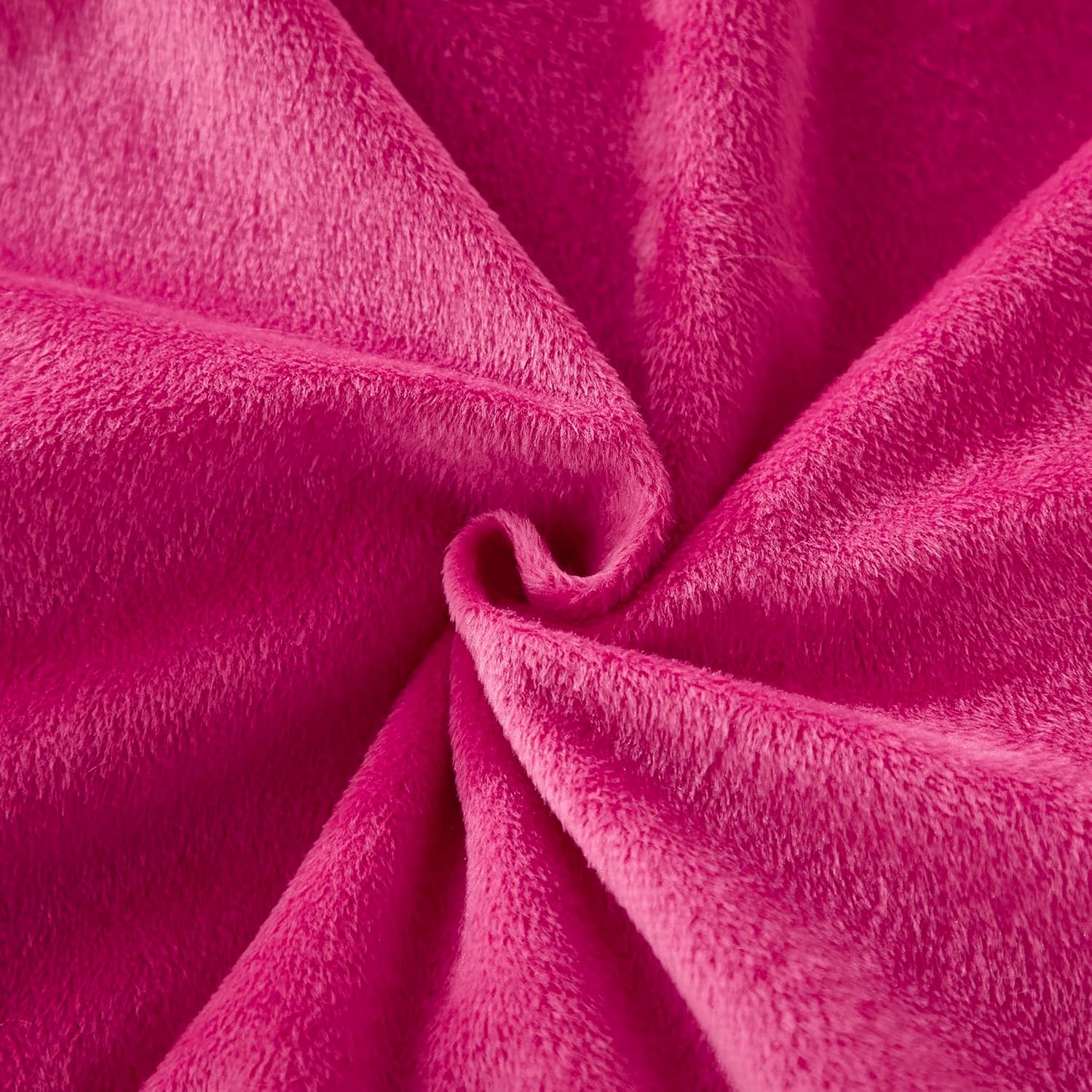 Uhamho Set of 2 Pillowcases Faux Fur Throw Pillow Covers King Size Shams Soft Velvet Decorative Zipper Closure (Hot Pink, 20"x36")