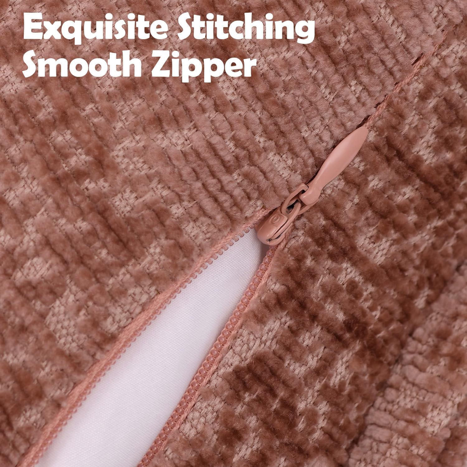 Pack of 2 Pink Decorative Throw Pillow Covers 12x20 Cozy Soft Chenille Boho Accent Vintage Farmhouse Rectangular Lumbar Couch Pillow Covers for Home Decor Bed Sofa Living Room