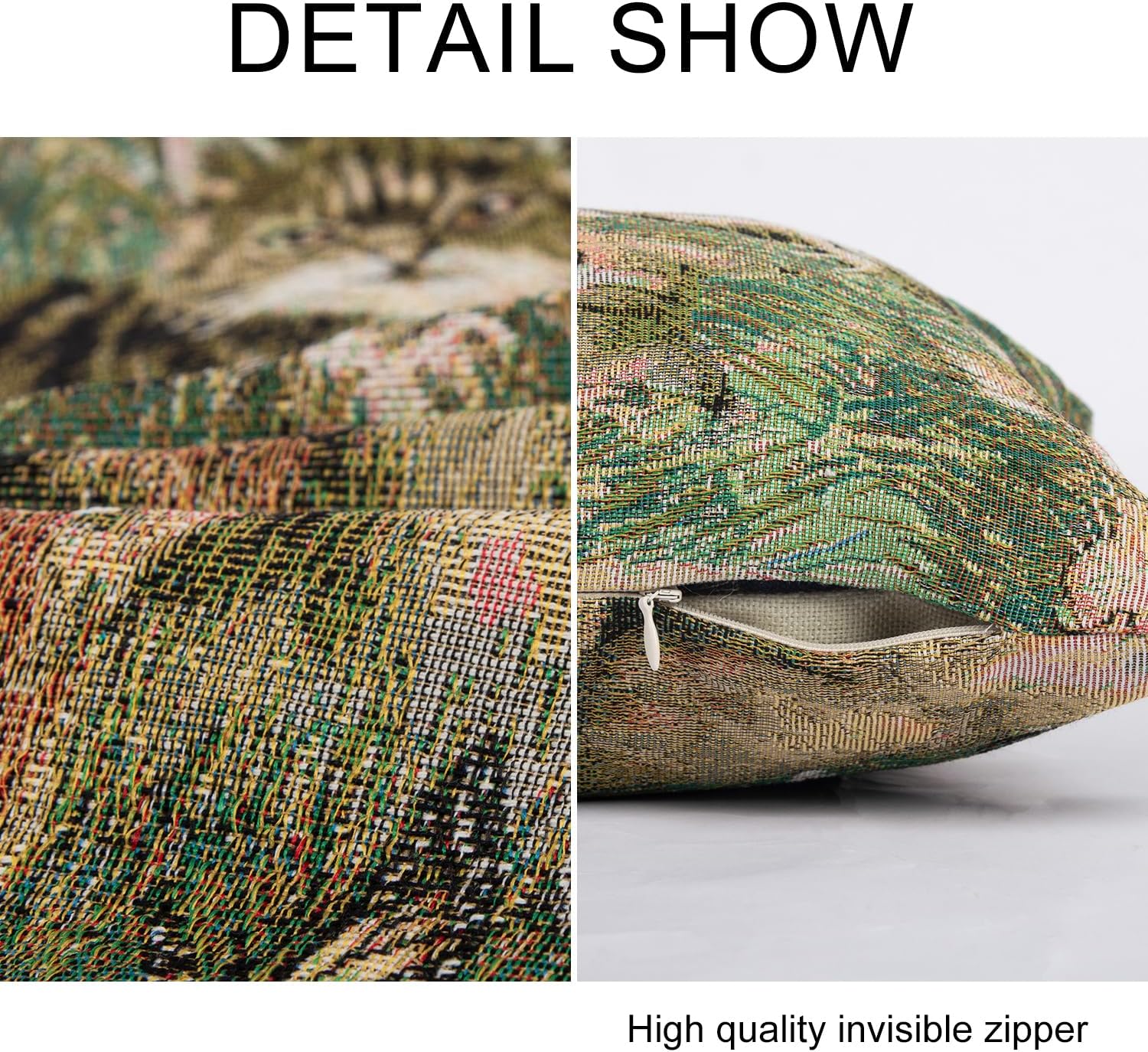 Cute Cat Garden Lumbar Throw Pillow Cover 12x 20, Art Painting Linen Pillow Cushion Cases, Farmhouse Decorative Pillows for Bed, Outdoor Couch Bedroom Car Green