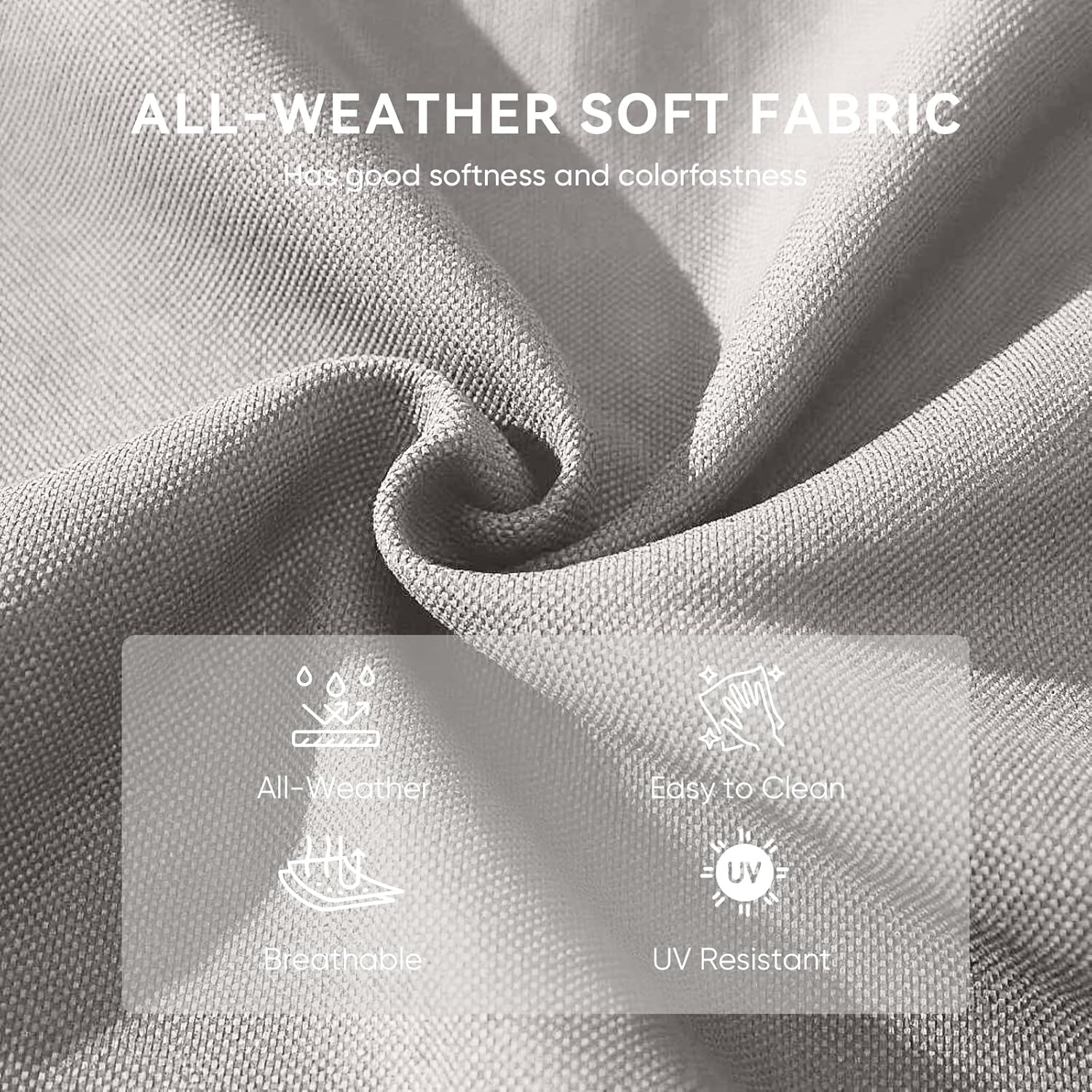 8-Piece Outdoor Patio Cushion Set - Fade & Water Resistant with Removable Olefin Cover, 22x24x4 Inch Memory Foam Cushions for Wicker Sectional Sofa – Beige/Regular