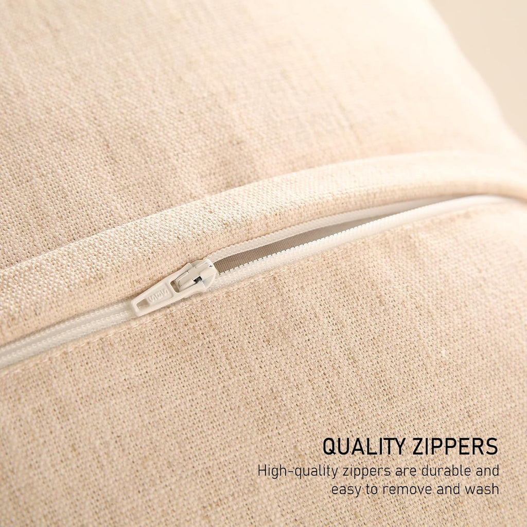 ISAENNE Design Linen Square Vintage Throw Pillow Covers 18"x18", Brick Red Cushion Covers with Orange Floral Green Leaves Pattern Decoration Pillowcases for Bed,Living Room,Outdoor,Car