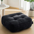 8" Washable Floor Pillow Cushion for Adults, Meditation Cushion Pillow, Large Square Floor Sitting, Removable Tufted Corduroy Cover, for Tatami Living Room or Yoga, 22x22 Inch, Machine Washable