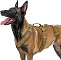 OneTigris Dog Harness No Pull, Adjustable Tactical Harness with Soft Padding, Y-Shaped Reflective Easy Walk Dog Harness for Medium and Large Dogs
