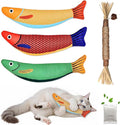 Catnip Toys Saury Fish, Cat & Kitten Chew Kicker Interactive Crinkle Toys for Bored Indoor Adult Cats & Kitten, Cat Gifts Teething Toys Soft and Durable for All Breeds