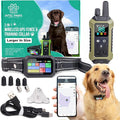 Invisible GPS Wireless Dog Fence System Collar – 2-in-1 Remote or App Controlled Invisible Boundary and Training GPS Dog Collar with 4 Training Modes – Covers up to 7000 Ft (3533 Acres)