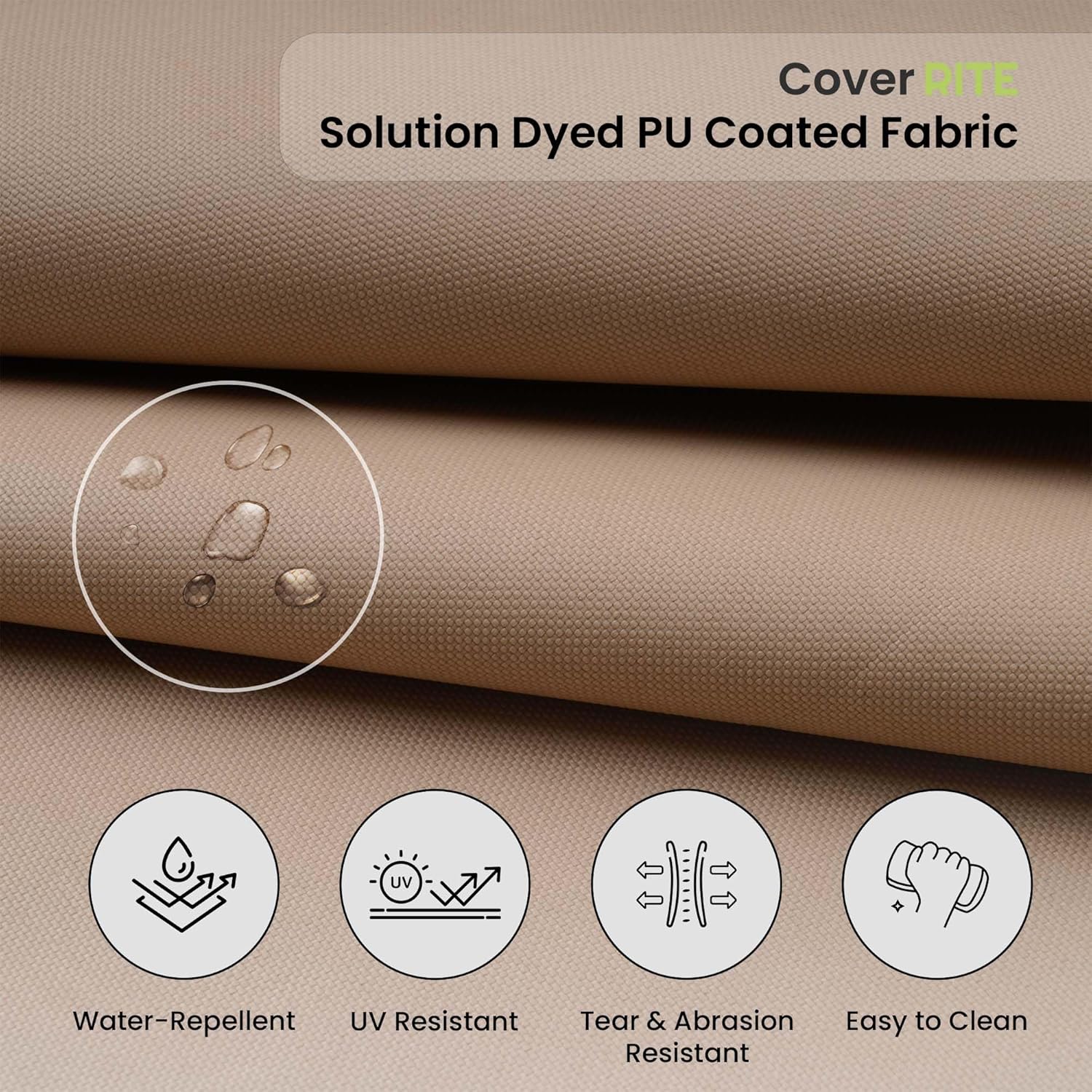 Covers & All CoverRite Rectangle High Back Chair Cushion, 600 Denier, Foam Seat and Poly Fill Back Outdoor High Back Chair Cushions, Water, UV and Fade Resistant for Patio High Back Chair Cushions