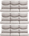 9-Piece Outdoor Patio Cushion Set - Fade & Water Resistant with Removable Olefin Cover, 22x24x4 Inch Memory Foam Cushions for Wicker Sectional Sofa – Beige/Crescent