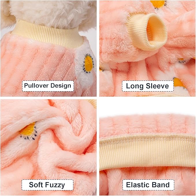Dog Sweater, 3 Pack Dog Sweaters for Small Dogs, Dog Clothes for Small Dogs Girl Boy, Ultra Soft and Warm Puppy Sweater Dog Coat for Winter Christmas (Medium, Dy Pink+Dy Purple+Dy Yellow)