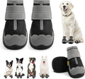 Dog Shoes for Large Dogs, Medium Dog Boots & Paw Protectors for Hardwood Floors, Outdoor Dog Booties for Hot Pavement Winter Snow Hiking, Breathable Dog Shoes with Reflective Strips Size 3