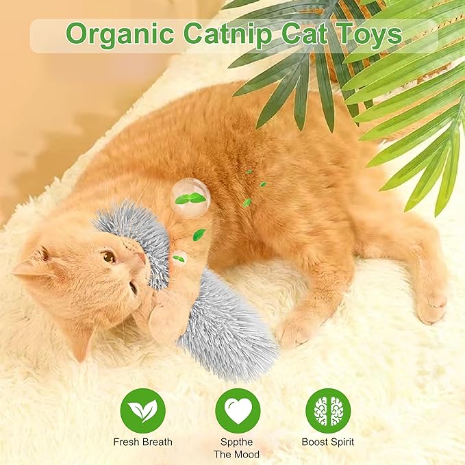 3 Pcs Interactive Cat Toys Cat Pillows, Soft and Durable Crinkle Sound Catnip Toys, for Indoor Cats Funny Kitten Toys Exercise