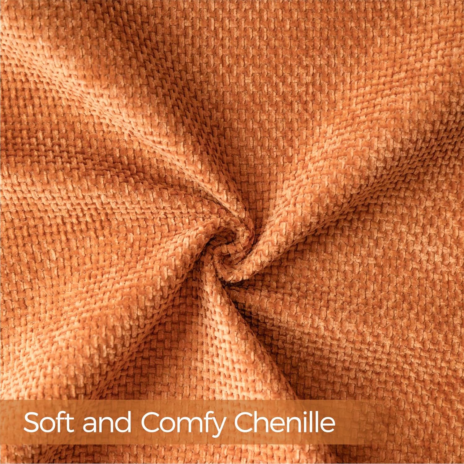 a moment Fall Orange Chenille Throw Pillow Covers 18x18 Inch Pack of 2 Modern Decorative Throw Pillow Covers Farmhouse Cross Covers Home Decor for Sofa Bedroom Living Room