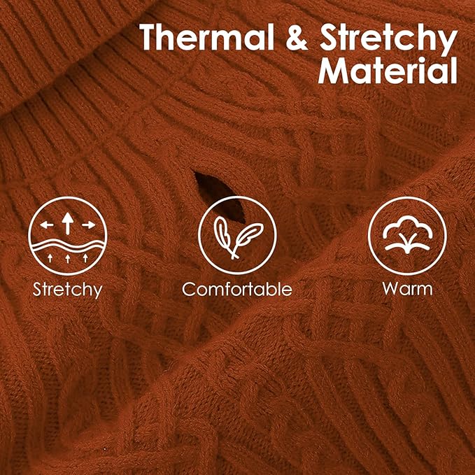 AOFITEE Small Dog Sweater, XS Dog Sweater Puppy Sweaters Girl Boy, Turtleneck Christmas Sweaters Pet Knitwear, Red Dogs Sweatshirt Warm Xsmall Fall Clothes for Yorkie, Chihuahua, Shih-tzu, BrickRed XS