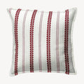 SanVia Winterberry Premium Cotton Throw Pillow Covers,20x20 inch,Red White Shimmer Stripe,Luxury Holiday Themed Handwoven Couch Pillow Covers,Hidden Zipper,Home Décor Cushion Cover,Insert Not Included