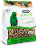 ZuPreem Natural Bird Pellets, Daily Bird Food for Parrot, Conure, Caique, African Grey, Eclectus, Small Cockatoo, Core Nutrition for Medium Large Birds, Added Vitamins, Parrot Food (ML, 3 lbs)