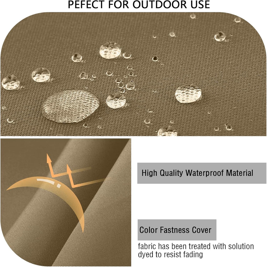 idee-home Outdoor Cushions for Patio Furniture, Outdoor Seat Cushion, Waterproof Couch Hampton Bay Deep Seat Replacement Chair Cushions for Garden Lawn Backyard Deck, 22 x 22