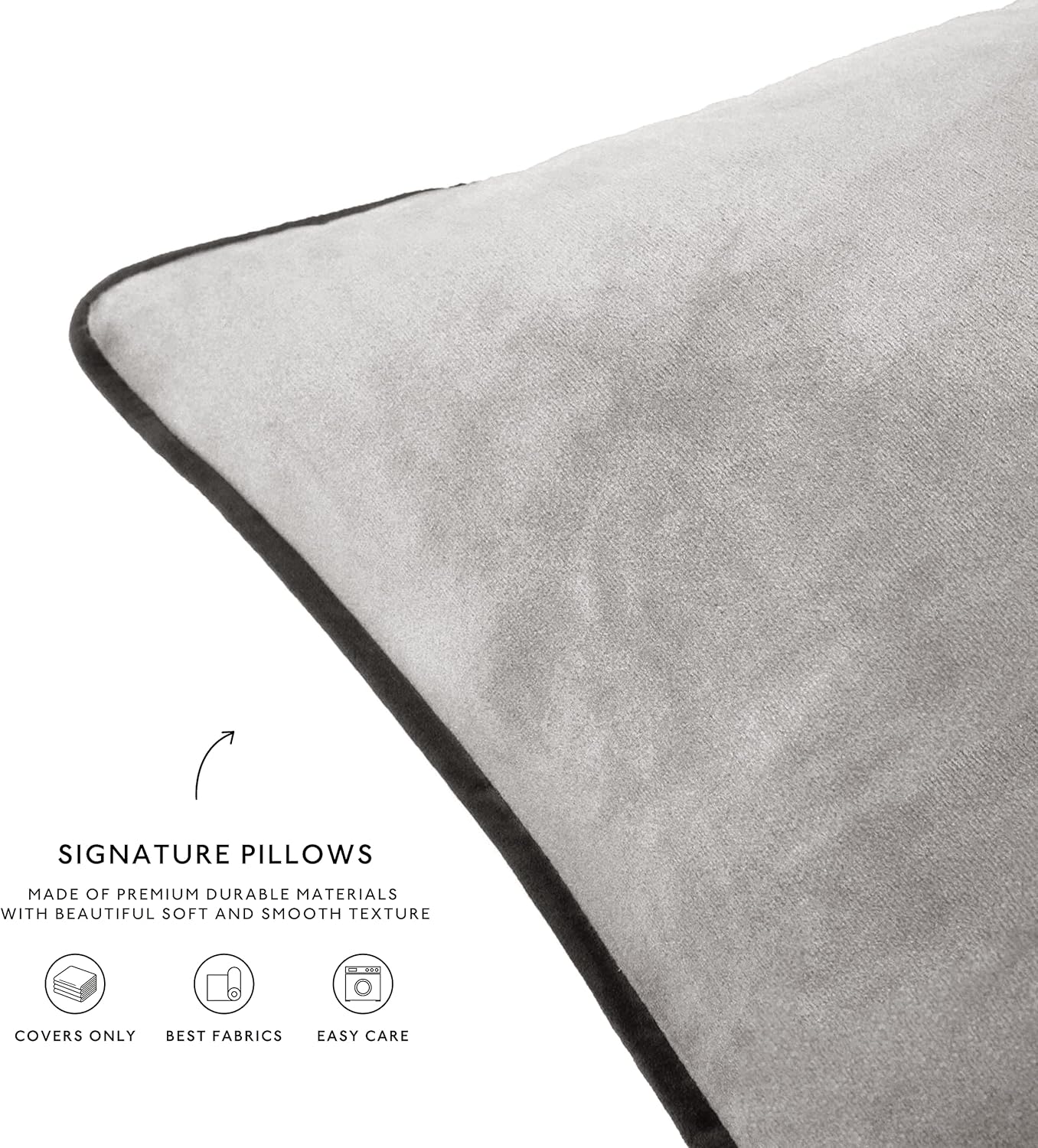 MONDAY MOOSE Decorative Throw Pillow Covers Cushion Cases, Set of 4 Soft Velvet Modern Double-Sided Designs, Mix and Match for Home Decor, Pillow Inserts Not Included (20x20 inch, Black/White)