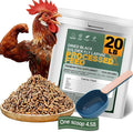 Chicken Feed, 20lb Dried Black Soldier Fly Larvae Pellets for Chickens, Organic Chickens Feed with More Protein & Calcium Than Mealworms, Processed Chicken Food for Laying Hens