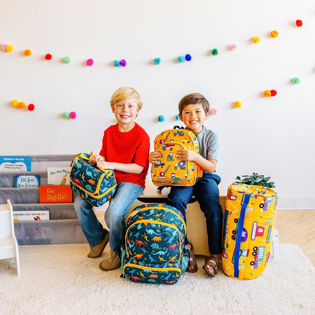 Wildkin Kids Original Nap Mat – Cozy Kids Sleep Mat with Pillow, Ideal for School & Travel - Under Construction