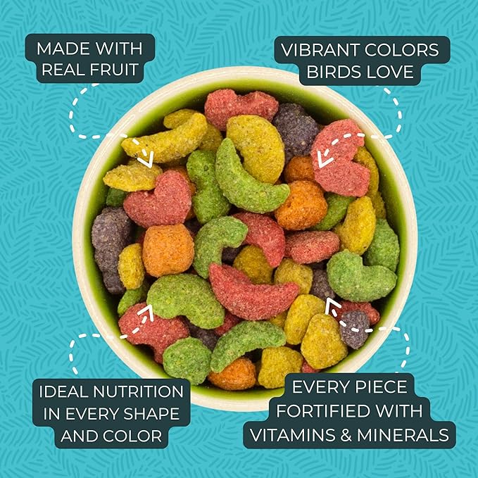 ZuPreem FruitBlend Bird Pellets, Daily Bird Food for Parrot, Conure, Caique, African Grey, Eclectus, Small Cockatoo, Core Nutrition for Medium Large Birds, Parrot Food (ML, 3.5 lbs)