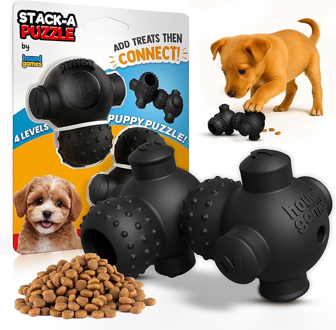 Puppy Puzzle Toys, Treat Dispensing Dog Puzzle, Level 4 Enrichment Toys for Smart Puppies, Small and Medium Dogs, 2 Pack
